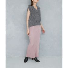 2WAYスリットリブニットタイトスカート