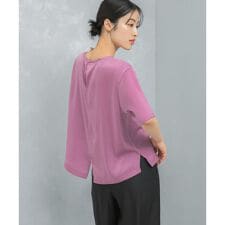 UVカットサテンブラウス