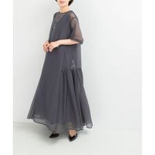 ELENDEEK　SHEER LAYERED CUT ONE-PIECE