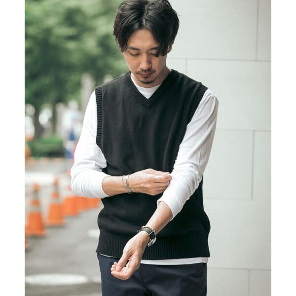 メンズベスト Vネックコットンニットベスト アーバンリサーチ ロッソ Urban Research Rosso Ra96 12m001 ファッション通販 マルイウェブチャネル