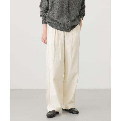 新品◇コットン2タックワイドパンツ《オフ》◇かぐれ◇アーバンリサーチ 