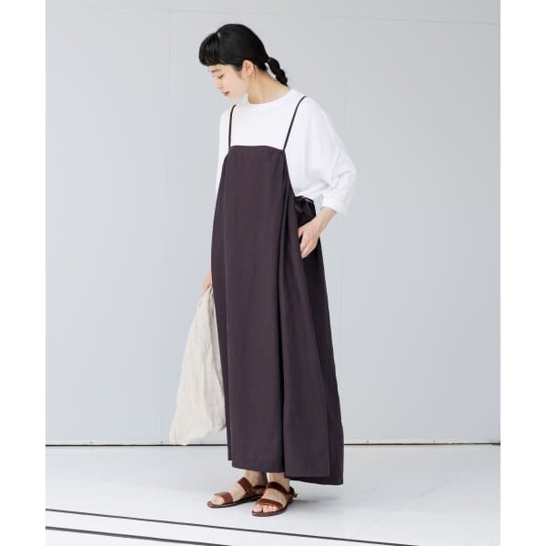 かぐれ 24SS✨リヨセルリネンキャミワンピース ギャザー