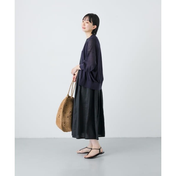かぐれ　2024SS リネンタックワンピース　ブラック かぐれ リネンタックワンピース - メルカリ