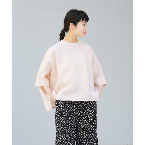 新品タグ付◆ かぐれ リネン半袖クルーネックプルオーバー DOORS かぐれ（カグレ）の「リネンクルーネック半袖プルオーバー