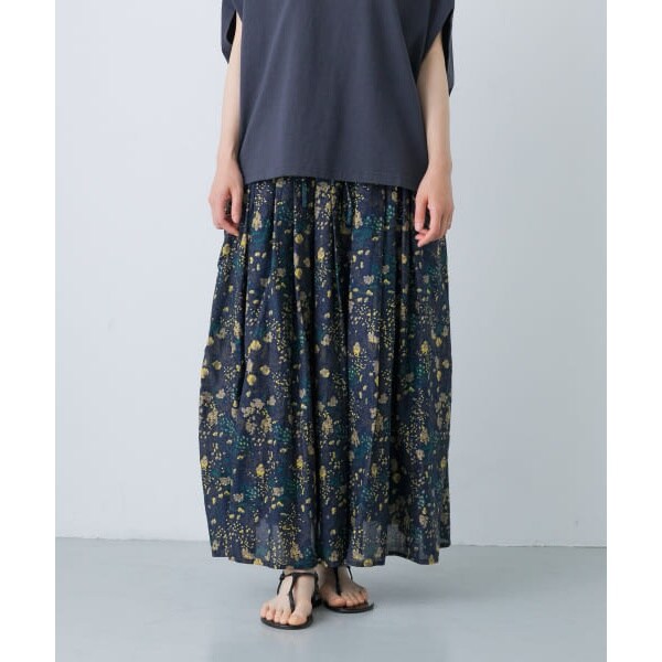 SOIL FLOWER PRINT GATHERED SKIRT | かぐれ(kagure) | マルイ