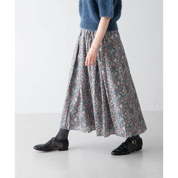 かぐれ・リバティ・スカート・Wander-vgl かぐれ 新品 今季 リバティプリントスカート ロング 花柄 Wander