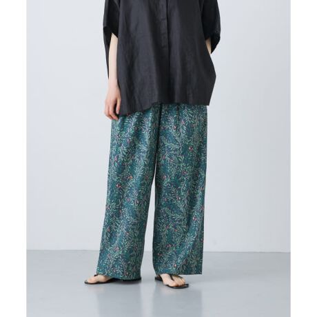 【予約】コットンリネンプリントイージーパンツ