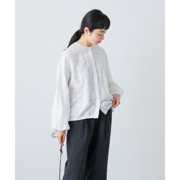 新品　かぐれ　クロスステッチドロストブラウス かぐれ｜クロスステッチドロストブラウス | Rakuten Fashion