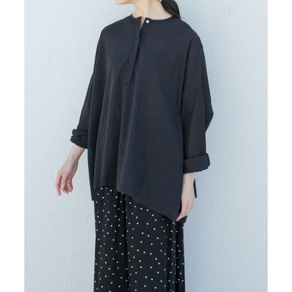 カグレ かぐれ ドット刺しゅうワイドプルオーバー （BLACK NAVY