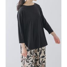 シフォン天竺7分袖カットソー