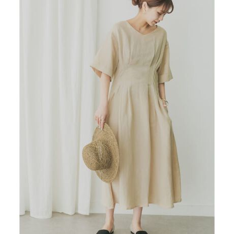 Kbf レーヨンリネンウエストタックワンピース Kbf Kbf ファッション通販 マルイウェブチャネル Cb002 470 63 01