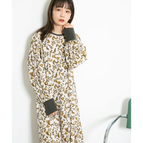 フラワープリントマーメイドワンピース Kbf Kbf Kb24 26v150 ファッション通販 マルイウェブチャネル