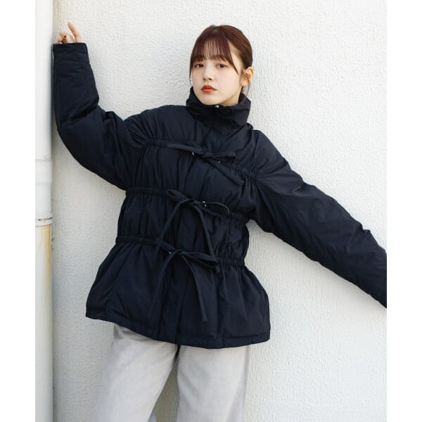 セール✧︎新品✧︎♡︎アプ♡フードリバーショートコート　ブラック　M セール✧︎新品✧︎♡︎アプ♡フードリバーショートコートブラックM