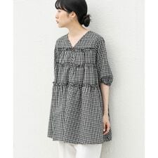サッカーチェックミニワンピース