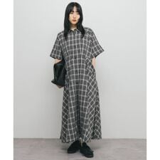チェックWIDEフレアワンピース