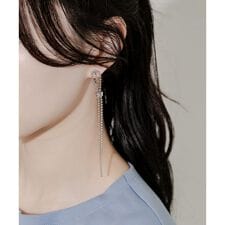 ボールロングチェーンイヤリング