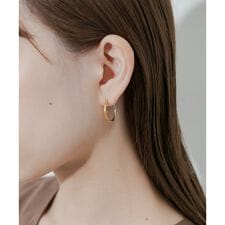ステンレスコンビメッキフープピアス
