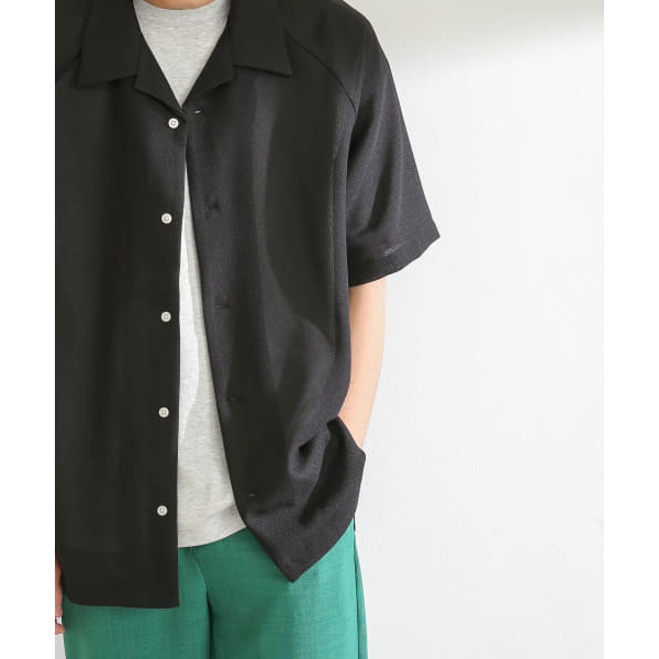 シアーメッシュオープンカラーシャツ(5分袖) | センスオブプレイスバイ 