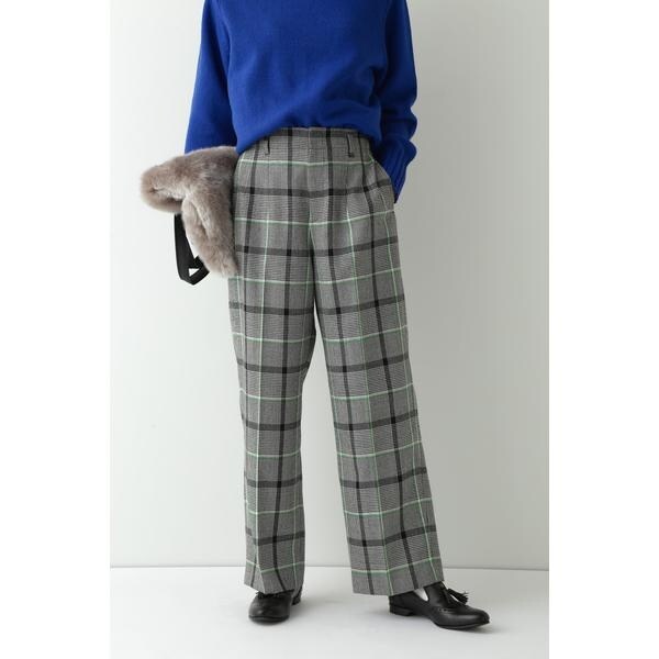 HUMAN WOMAN チェック柄ワイドパンツ 新品 ブラミンク チェック