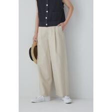◆綿麻シャンブレーセミワイドパンツ