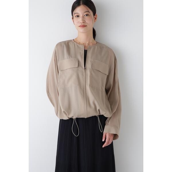 Back Satin Linen Cupro Short Mods Coat
