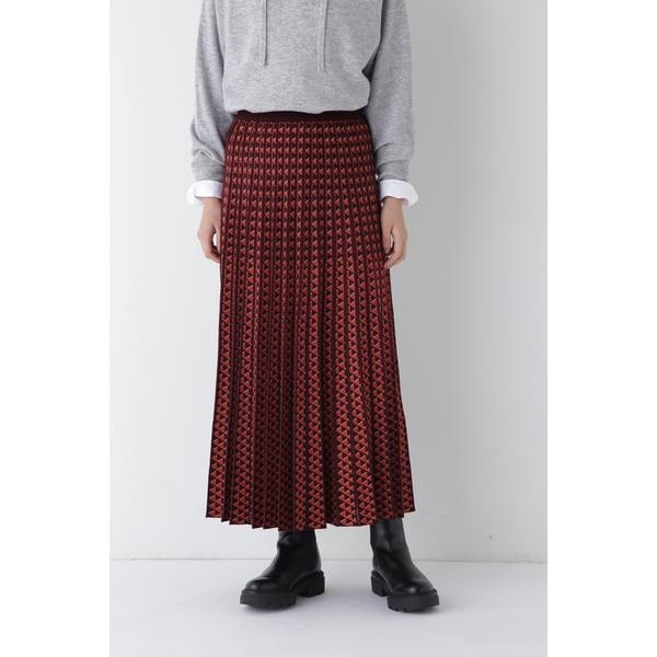 ◇幾何柄ジャガードプリーツスカート | ヒューマンウーマン(human