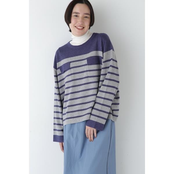 【大きいサイズ】異素材バック切替デザインケーブルニット 大きいサイズ】異素材バック切替デザインケーブルニット