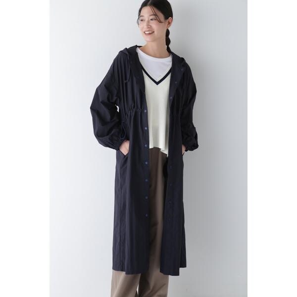 ☆お値下げ☆HUMAN WOMAN グレー ダブルブレスト ウールコート DOUBLE-FACED WOOL TRENCH COAT ダブルフェイスウールトレンチ