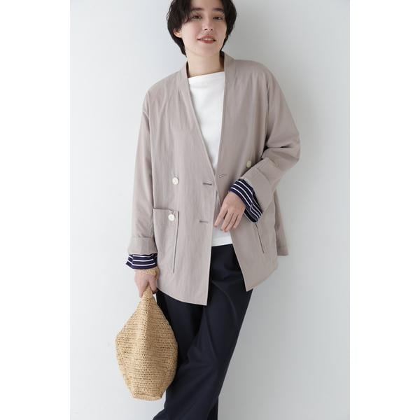 ◇コットンナイロンダンプスタンドカラーコート | ヒューマンウーマン