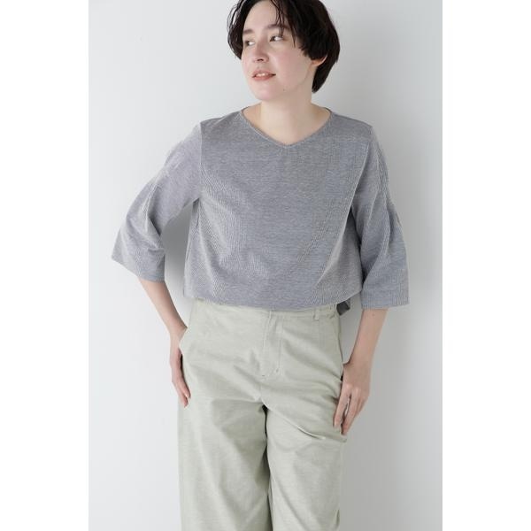 ◇異素材コンビギャザートップス | ヒューマンウーマン(human woman