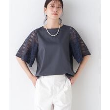 ◇≪接触冷感≫ ラッセルレースドッキングカットソープルオーバー 