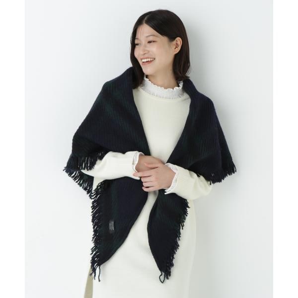 ブルーレーベルクレストブリッジ✨リバーシブルフード付ショール　ポンチョ　チェック BLUE LABEL CRESTBRIDGE（ブルーレーベルクレストブリッジ）の