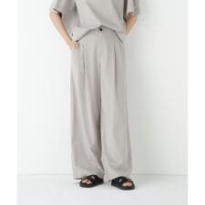 ◆プレーティング天竺タックセミワイドパンツ