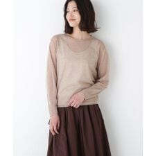 ◆ハイゲージラメクルーネックプルオーバー