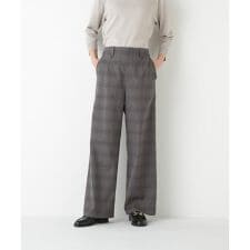 強撚シャークスキンセミワイドパンツ