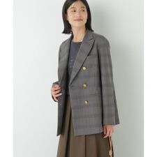 ヒューマンウーマン(human woman)の◆強撚シャークスキンピークドラペルジャケット