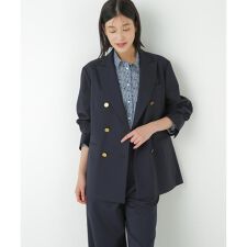 ヒューマンウーマン(human woman)の◆強撚シャークスキンピークドラペルジャケット