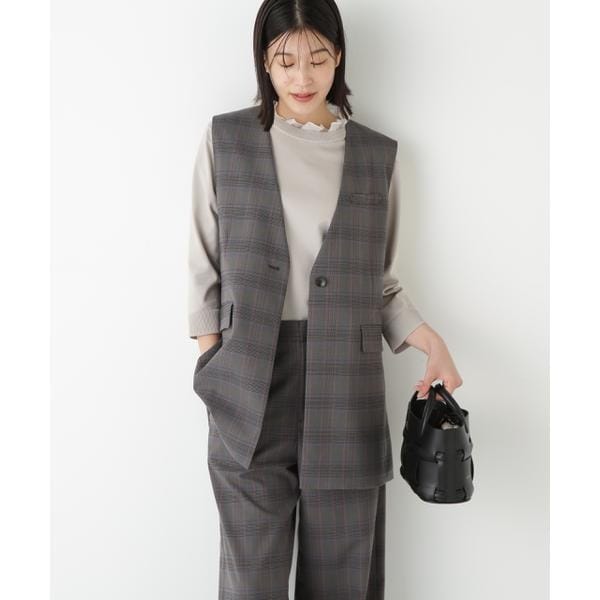 ☆お値下げ☆HUMAN WOMAN グレー ダブルブレスト ウールコート DOUBLE-FACED WOOL TRENCH COAT ダブルフェイスウールトレンチ