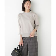 ヒューマンウーマン(human woman)の◆綿ポリエステル取外し衿付プルオーバー