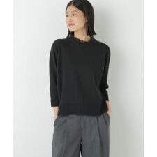 ヒューマンウーマン(human woman)の◆綿ポリエステル取外し衿付プルオーバー