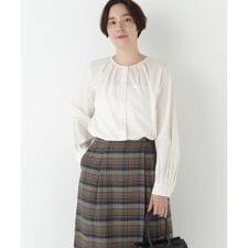 ◆ノーカラータックブラウス
