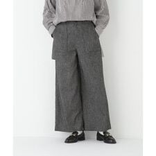 ◆シルクネップツイルツィードベイカーセミワイドパンツ