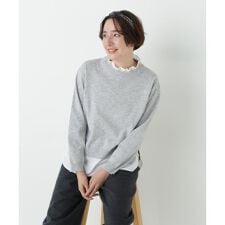 ヒューマンウーマン(human woman)のシャツ地ドッキングプルオーバー