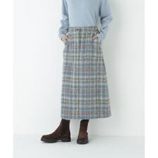 シャギーチェックベイカーＡラインスカート