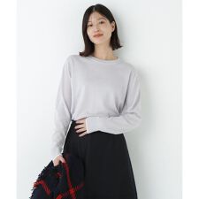 ヒューマンウーマン(human woman)の梳毛ライン入りニットプルオーバー