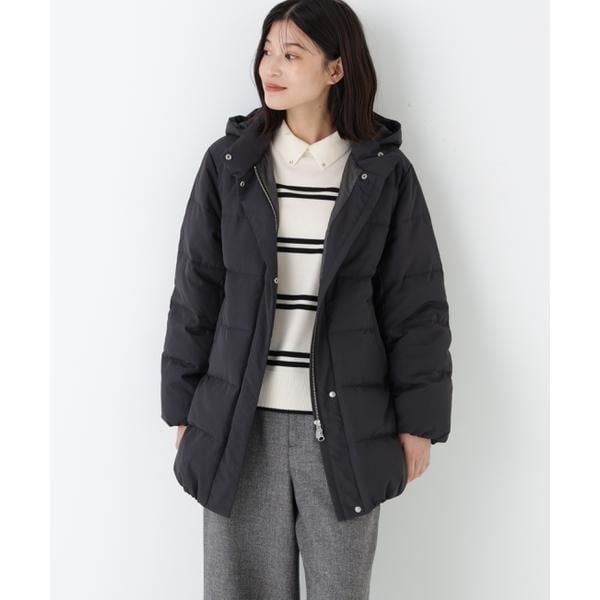 フェイクファーフードロングダウンコート《Re:DOWN》 | イネド(INED