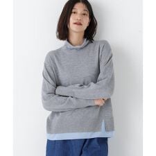 ◆ウールＭＩＸハイゲージバイカラータートルＰ／Ｏ