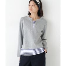 ◆ボーダー重ね着風ＰＯ