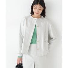 ◆ライトモールスキンノーカラージャケット