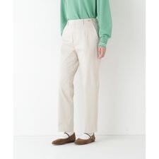 ◆サテンストレッチ細身ストレートパンツ